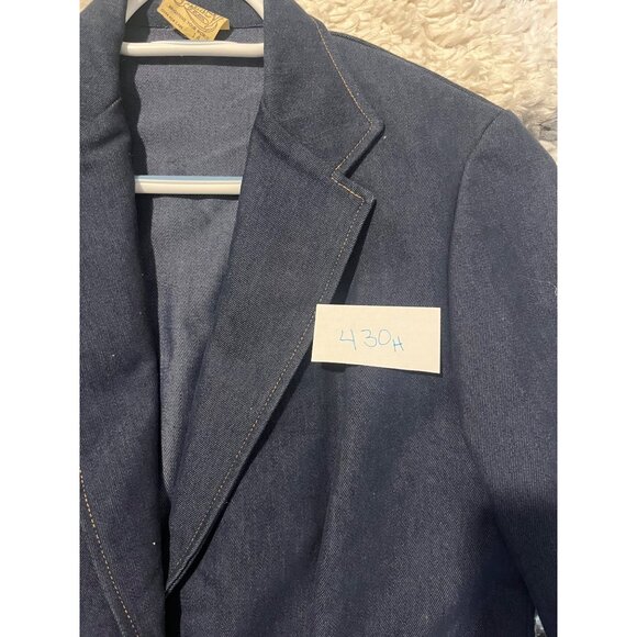 Vintage Shirley Of Atlanta Womens Denim Blazer Jacket Size 14 - Picture 6 of 7